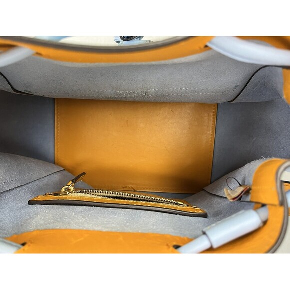 DOONEY & BOURKE Lt Blue Leather Emerson Marlowe Drawstring Bucket Shoulder Bag - Picture 8 of 16